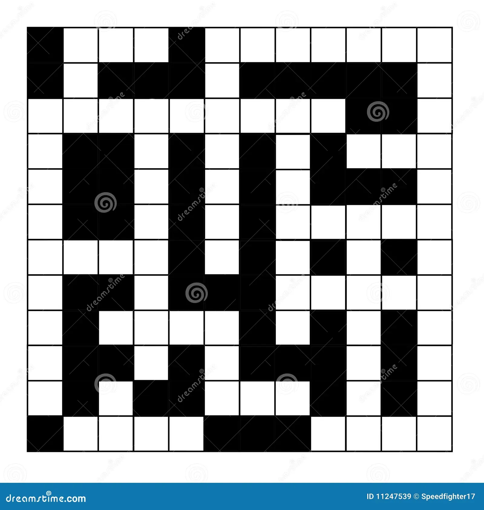 Blank Crossword Puzzle Stock Illustration Illustration Of Square 11247539