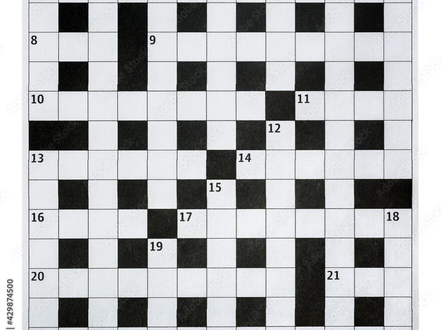 Blank Crossword Puzzle Stock Photo Adobe Stock