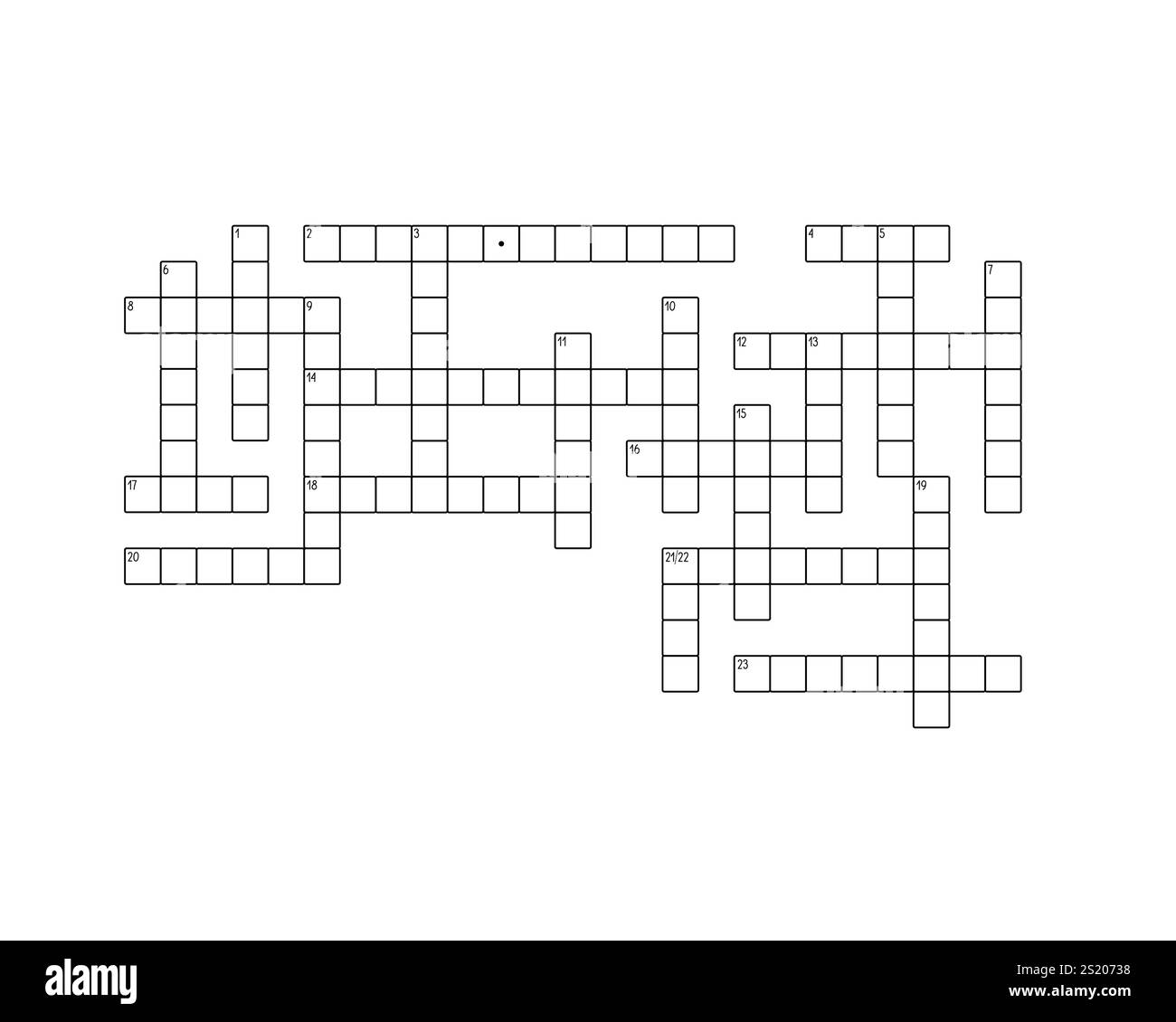 Blank Crossword Stock Vector Images Page 2 Alamy