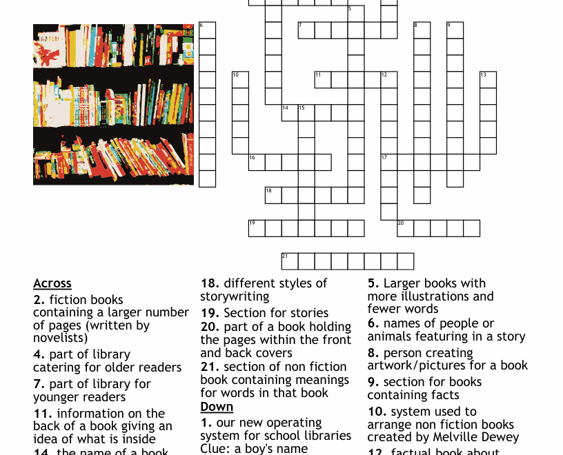 Book Genre Crossword WordMint