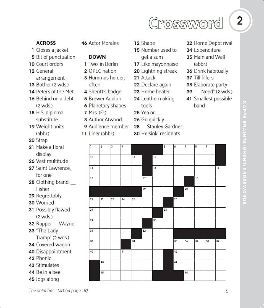 Answers To Printable Crosswords For Sept