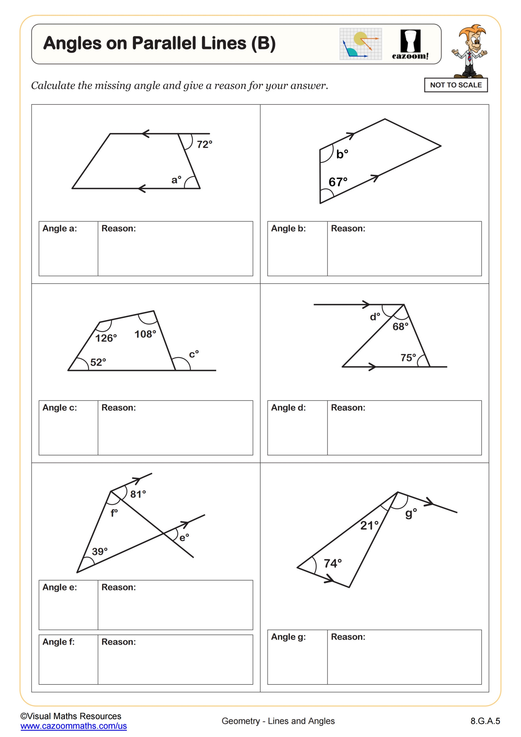 Printable Worksheets Com Math 6th Grade Angles Crossword