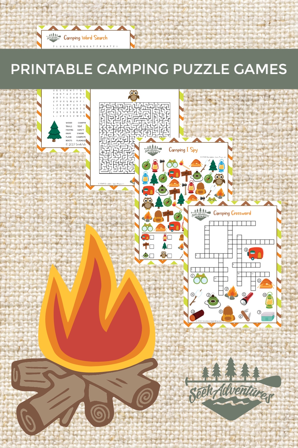 Camping Puzzle Games Printable Set 1 Seek Adventures Blog