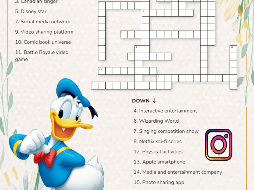 Canadian Pop Culture Crossword Puzzle T8N Worksheets Library