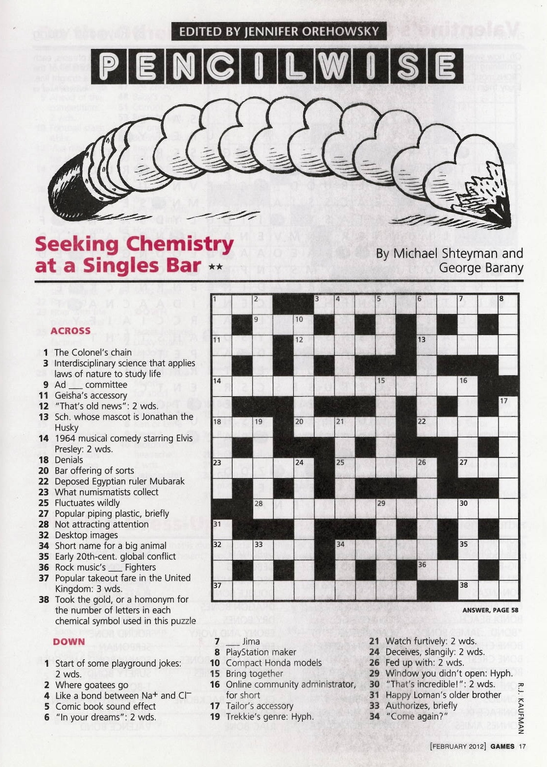 Newspaper Crossword Puzzles Printable Free