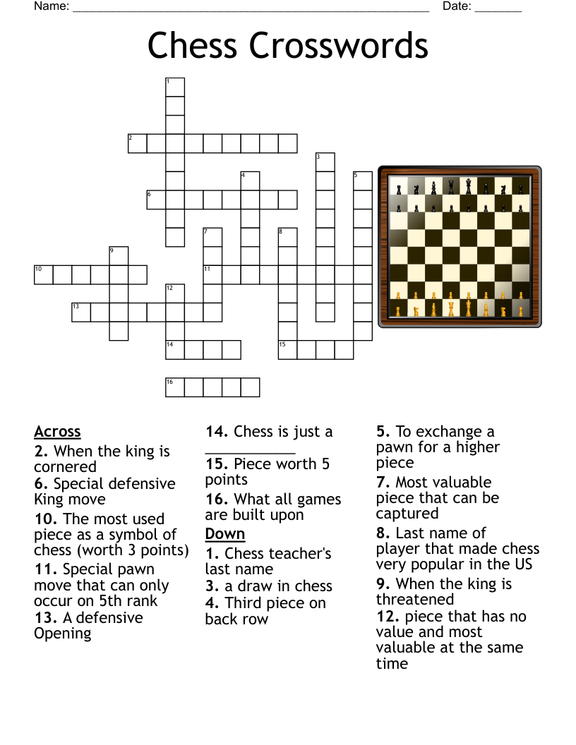 Free Printable Crosswords For Beginners