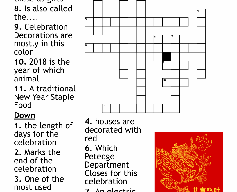 Chinese New Year Crossword WordMint