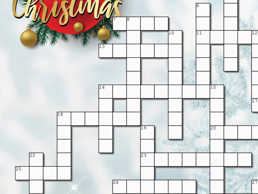 Christmas Crossword Puzzle Etsy