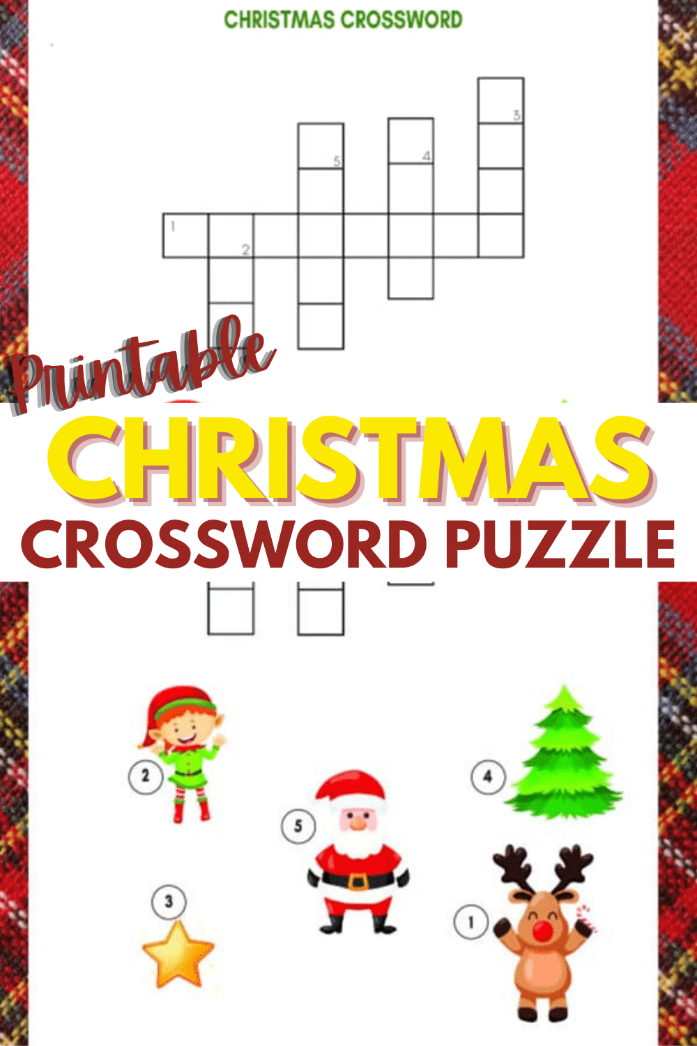 Christmas Crossword Puzzle For Kids Christmas Crossword Puzzle For Kids