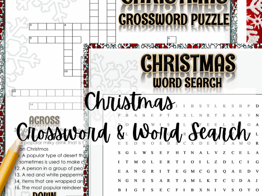 Christmas Holiday Activities For Middle School English Crossword Word Search Teaching Resources