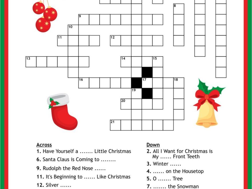 Christmas Song Scramble 14 Free PDF Printables Printablee
