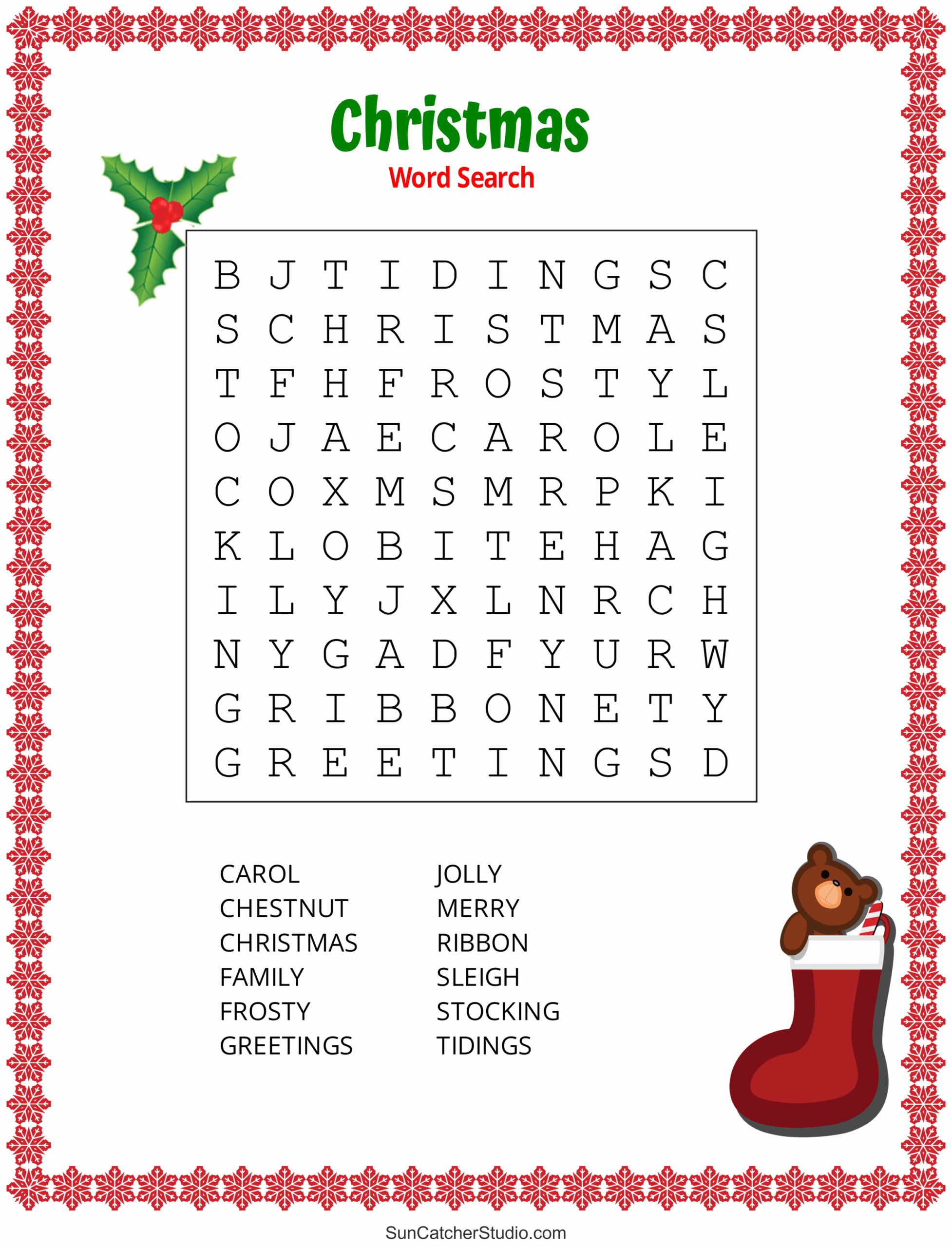 Christmas Word Search Free Printable PDF Puzzles Free Printables Monograms Design Tools Patterns DIY Projects Christmas Word Search Free Printable PDF Puzzles Free Printables Monograms Design Tools Patterns DIY Projects