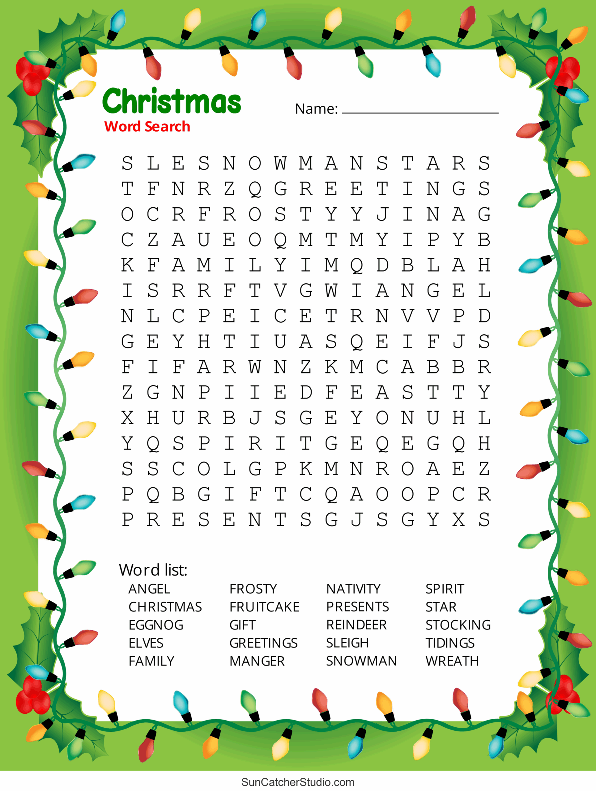 Christmas Word Search Free Printable PDF Puzzles Free Printables Monograms Design Tools Patterns DIY Projects Christmas Word Search Free Printable PDF Puzzles Free Printables Monograms Design Tools Patterns DIY Projects
