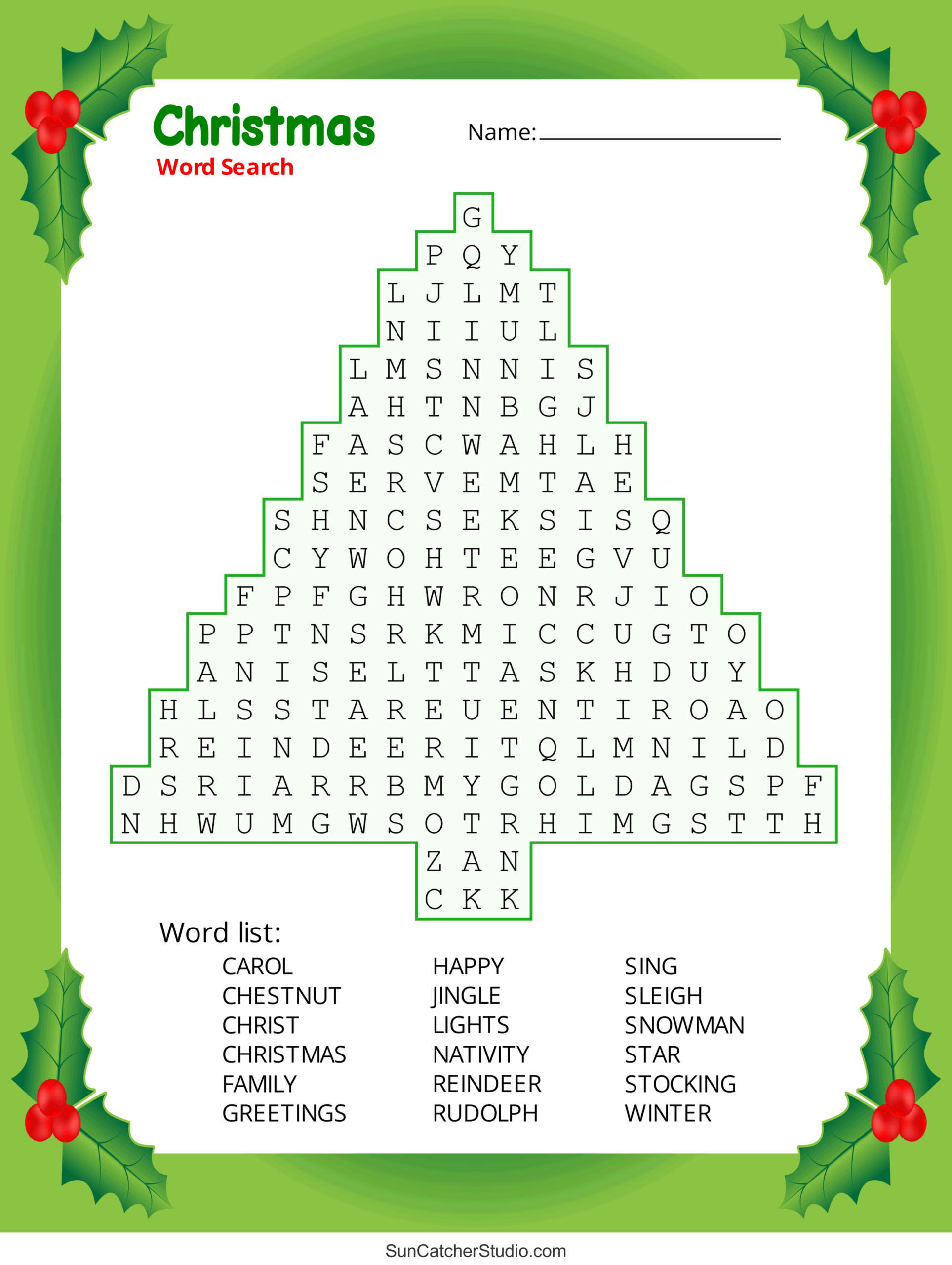 Christmas Word Search Free Printable PDF Puzzles Free Printables Monograms Design Tools Patterns DIY Projects Christmas Word Search Free Printable PDF Puzzles Free Printables Monograms Design Tools Patterns DIY Projects