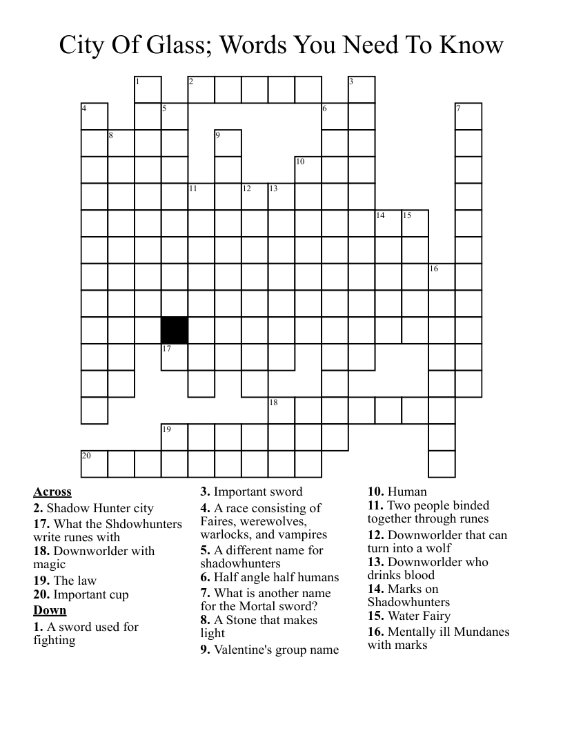 CITY OF BONES VOCAB Worksheet WordMint CITY OF BONES VOCAB Worksheet WordMint