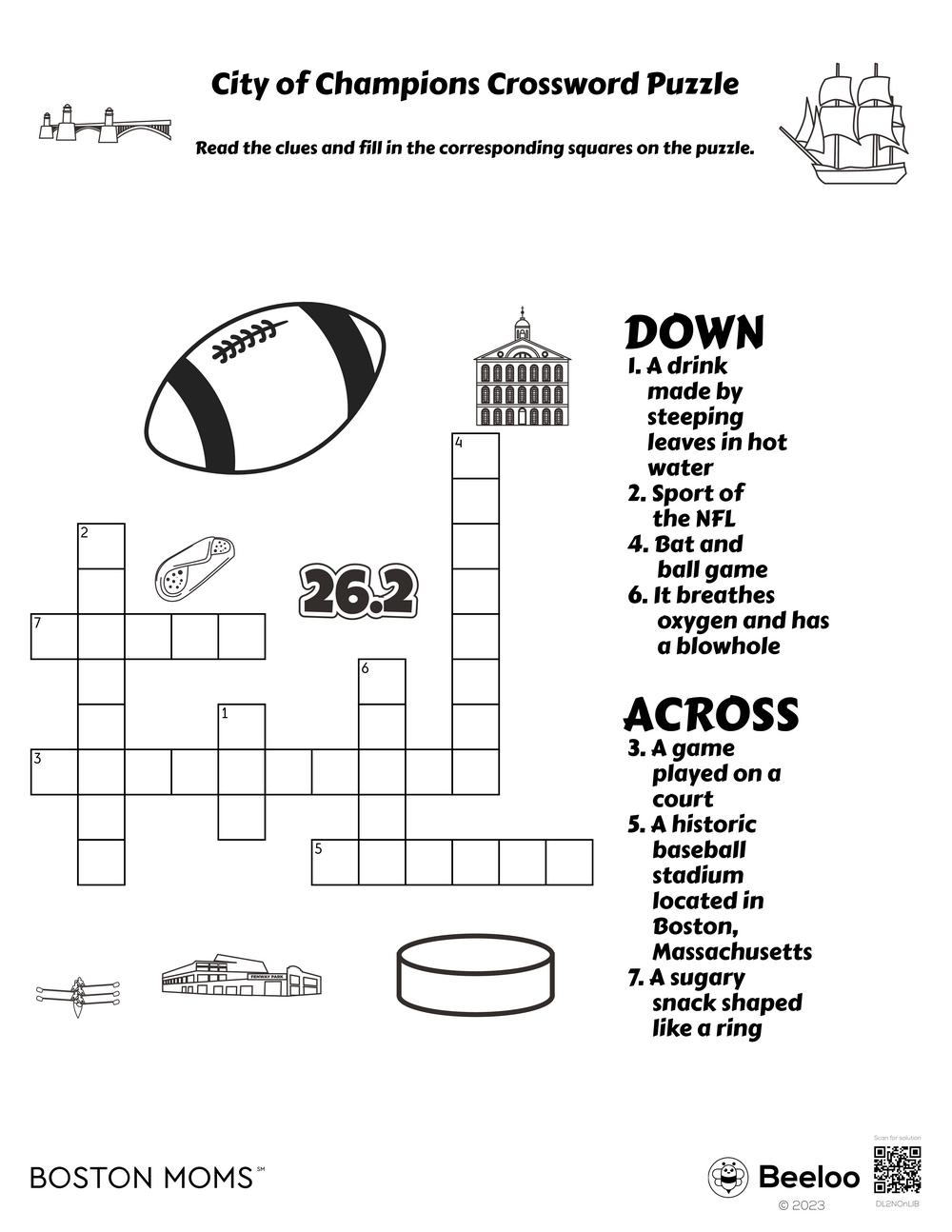 City Of Champions Crossword Puzzle Beeloo Printable Crafts And Activities For Kids