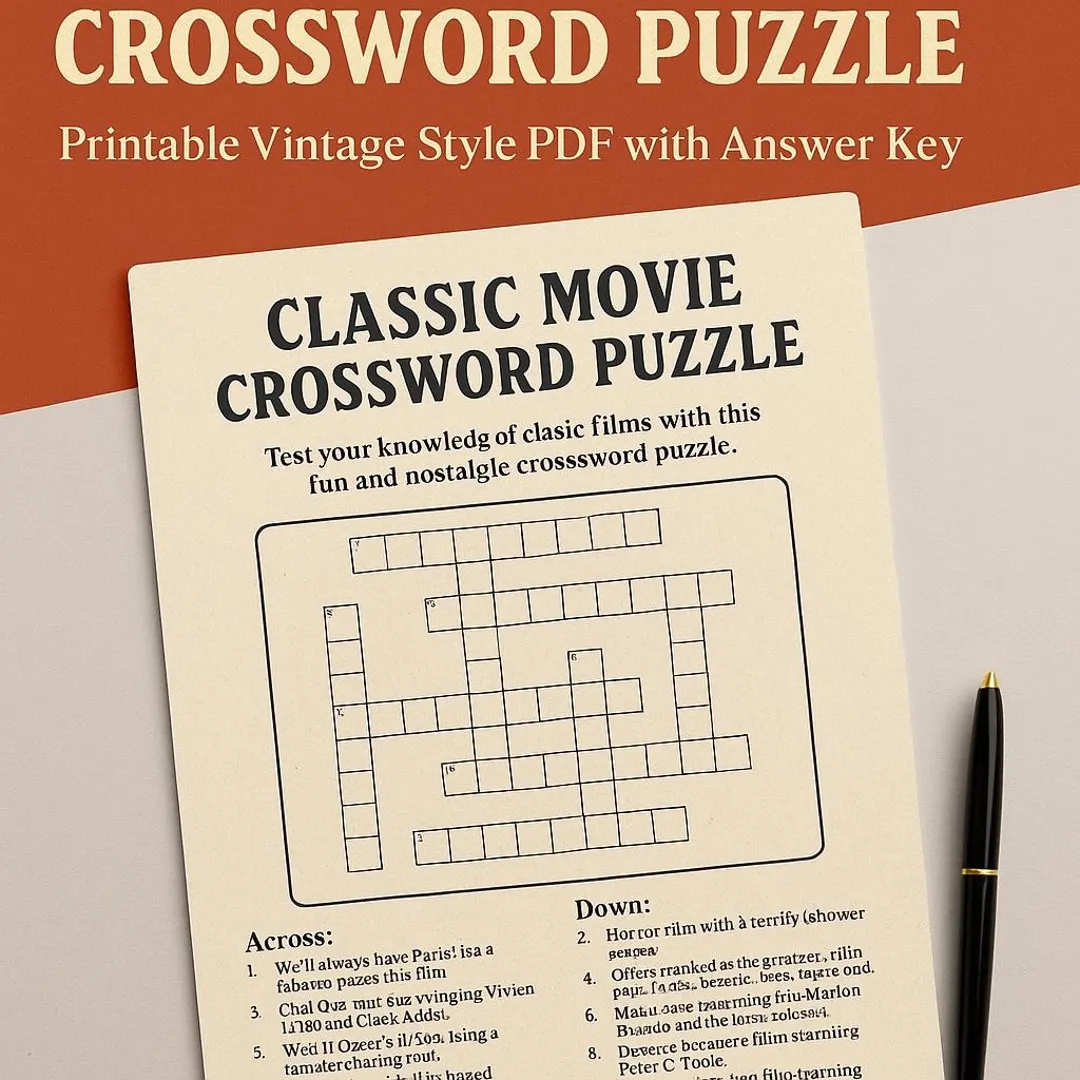 Movie Trivia Crossword Puzzles Printable Movie Trivia Crossword Puzzles Printable