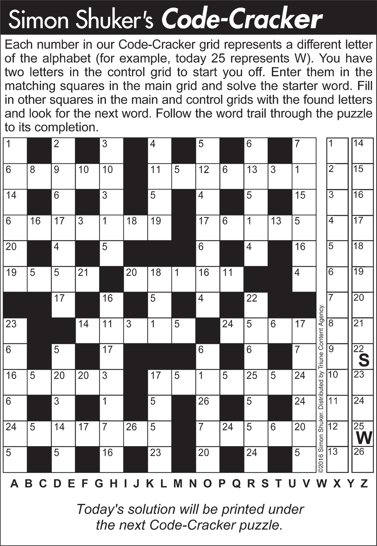 Printable Free Daily Crossword Printable Free Daily Crossword