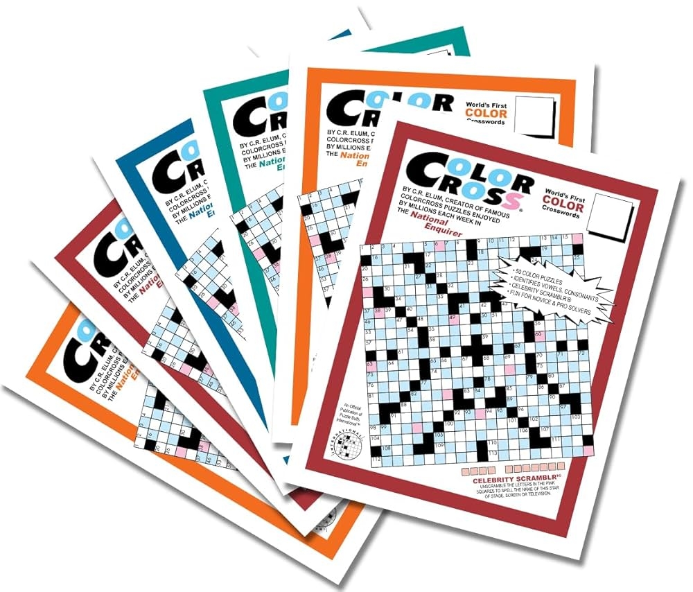ColorCross Crosswords By Puzzle Buffs 6 For 36 Scrambl Gram Inc 9798988638117 Amazon Books