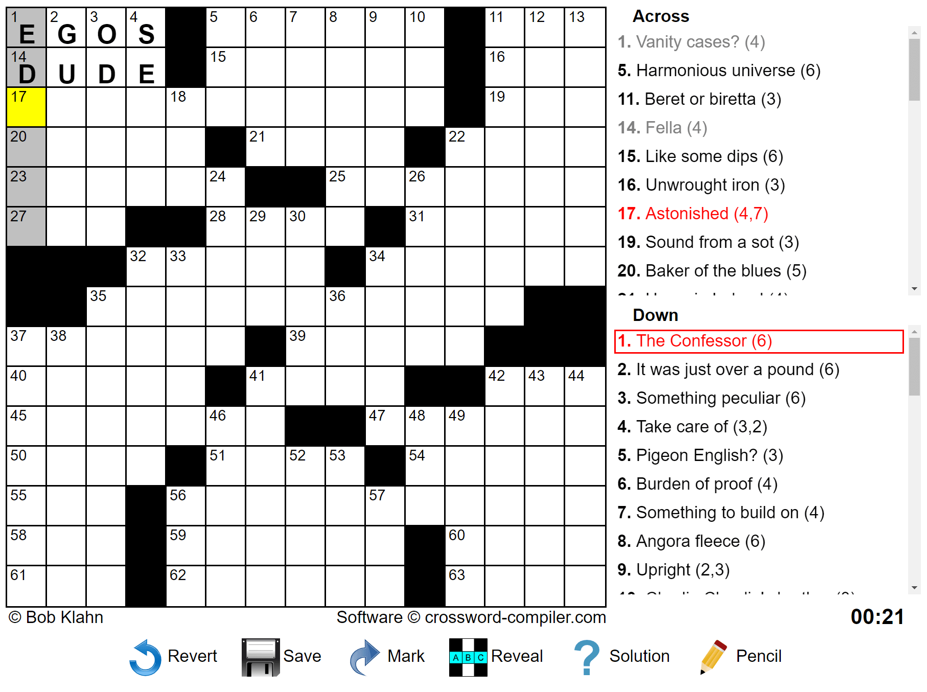 Crosswords With Answers Printable