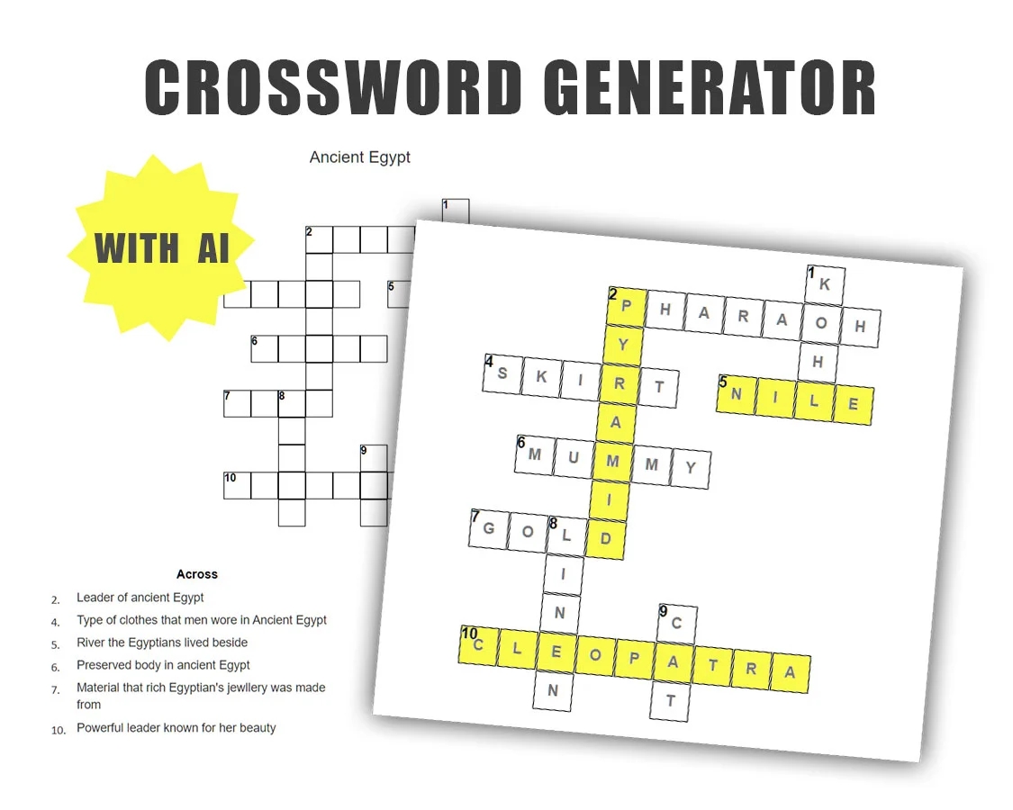 Crossword Generator AI powered Crossword Generator AI powered