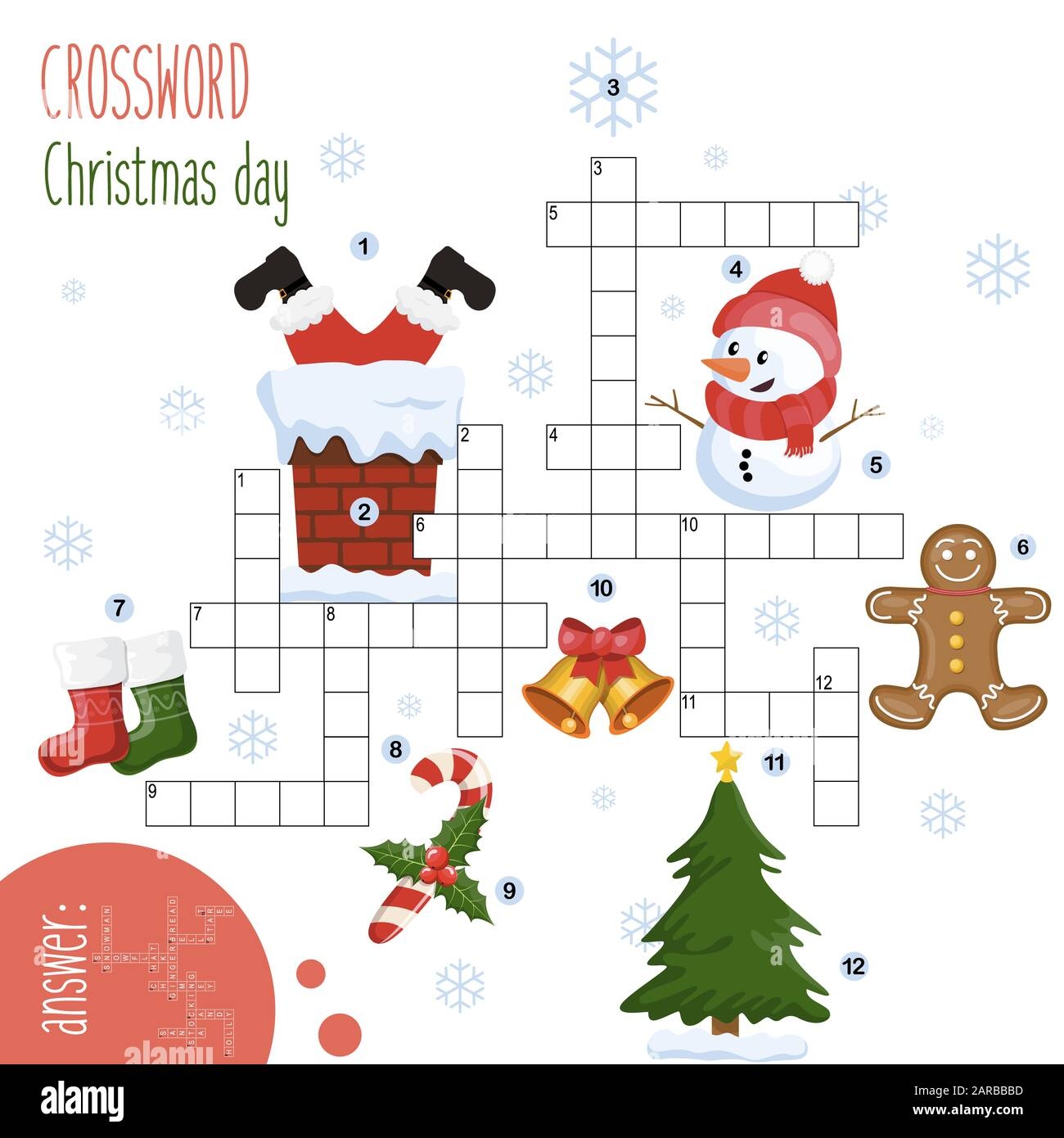 Kids Nativity Crossword Printable