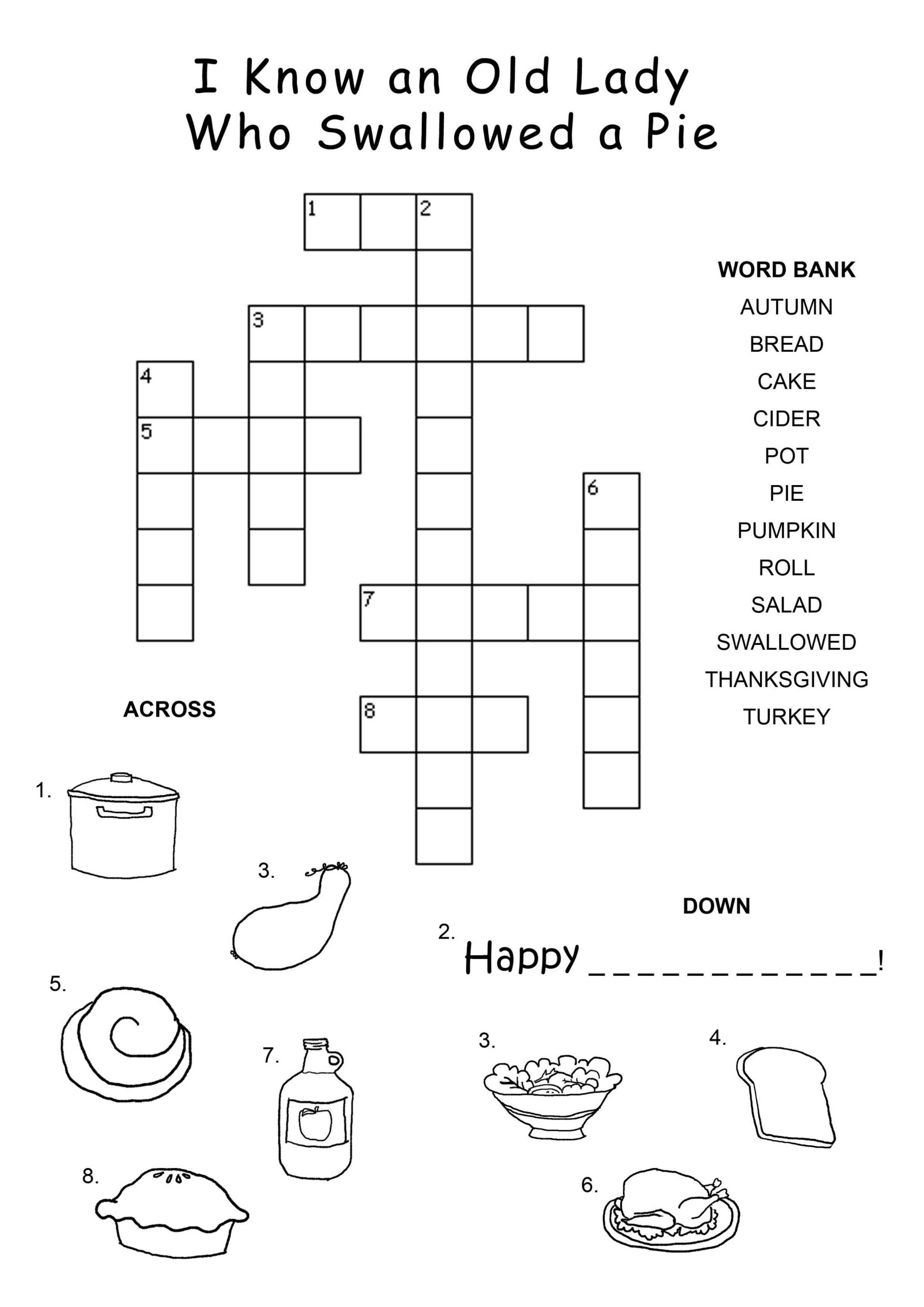 Easy Printable Crossword Puzzles With Answers