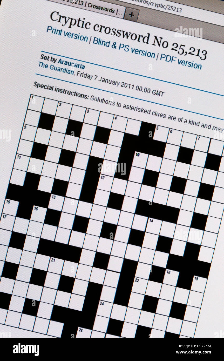 Printable Newspaper Crosswords Uk