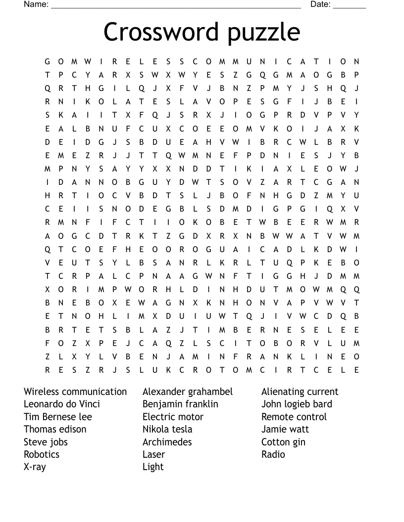 Crossword Puzzle Word Search WordMint
