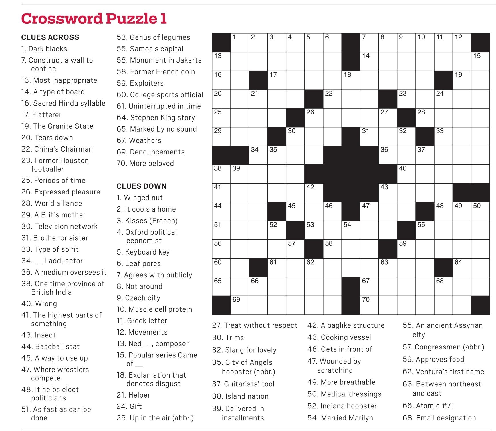 Crossword Puzzler Puzzles