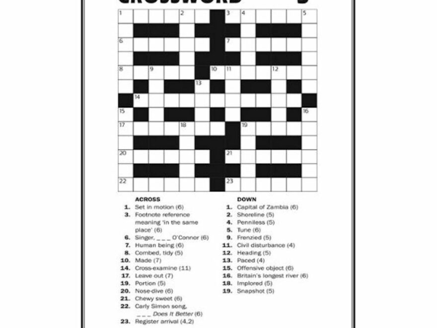 Crossword Puzzles A4 Large Print Puzzle Books Trivia Fun Adults Children Brain EBay UK
