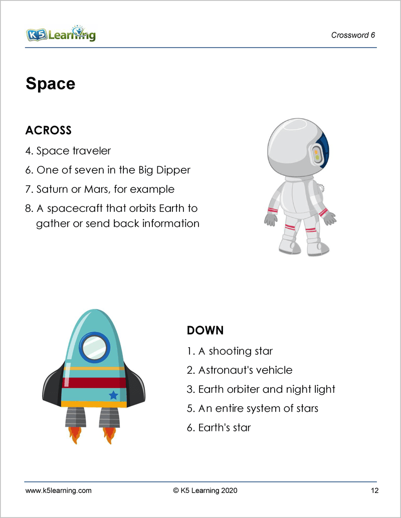 Crossword Puzzles For Grades 3 5 K5 Bookstore Crossword Puzzles For Grades 3 5 K5 Bookstore