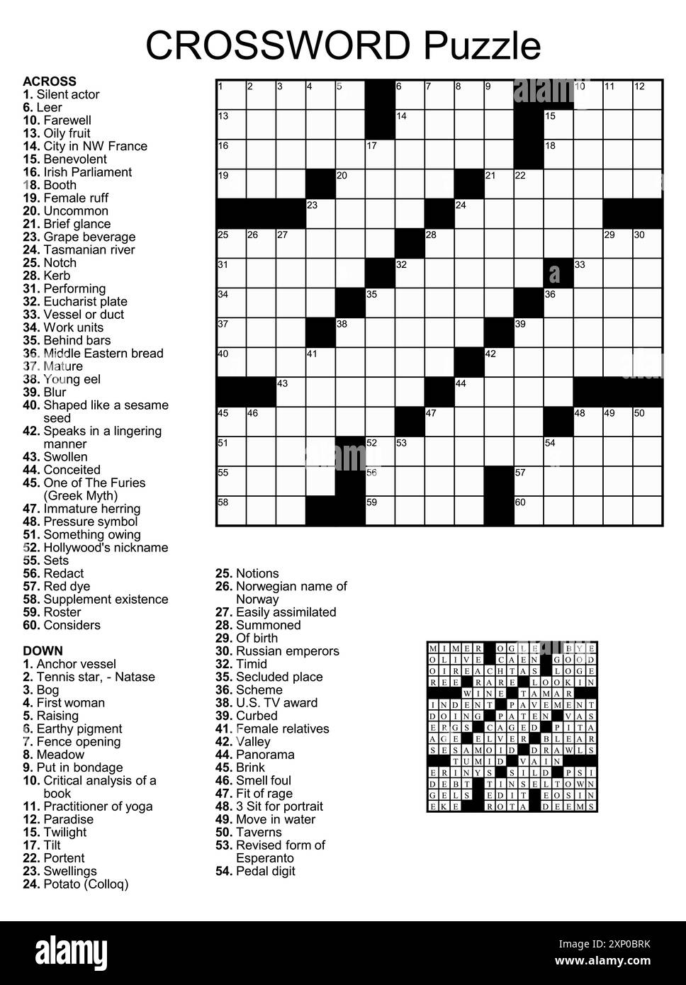 Crossword Puzzles Stock Vector Images Page 2 Alamy