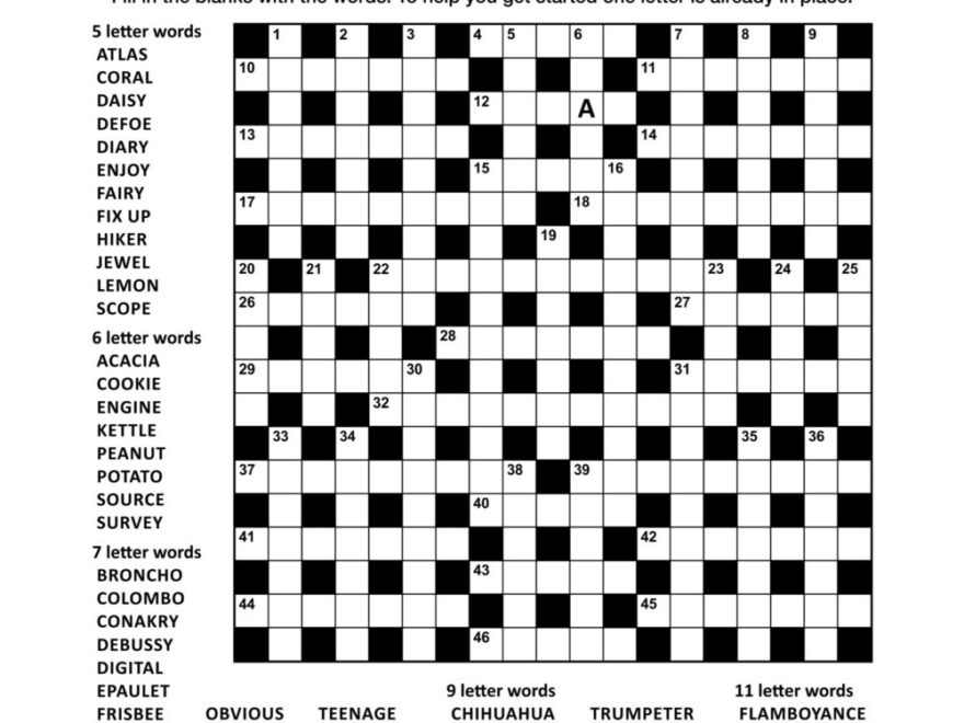 Crossword Puzzles Worksheets Library