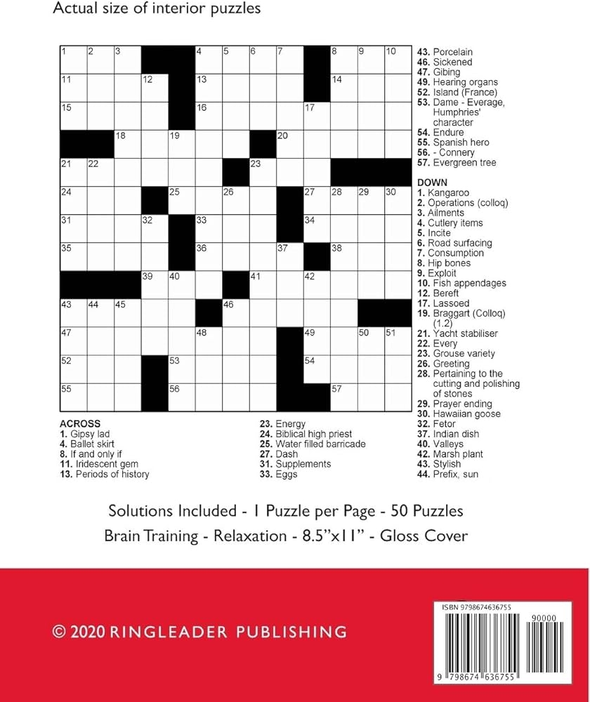 Crossword Quick 17x17 Grid No 0062 Worksheets Library