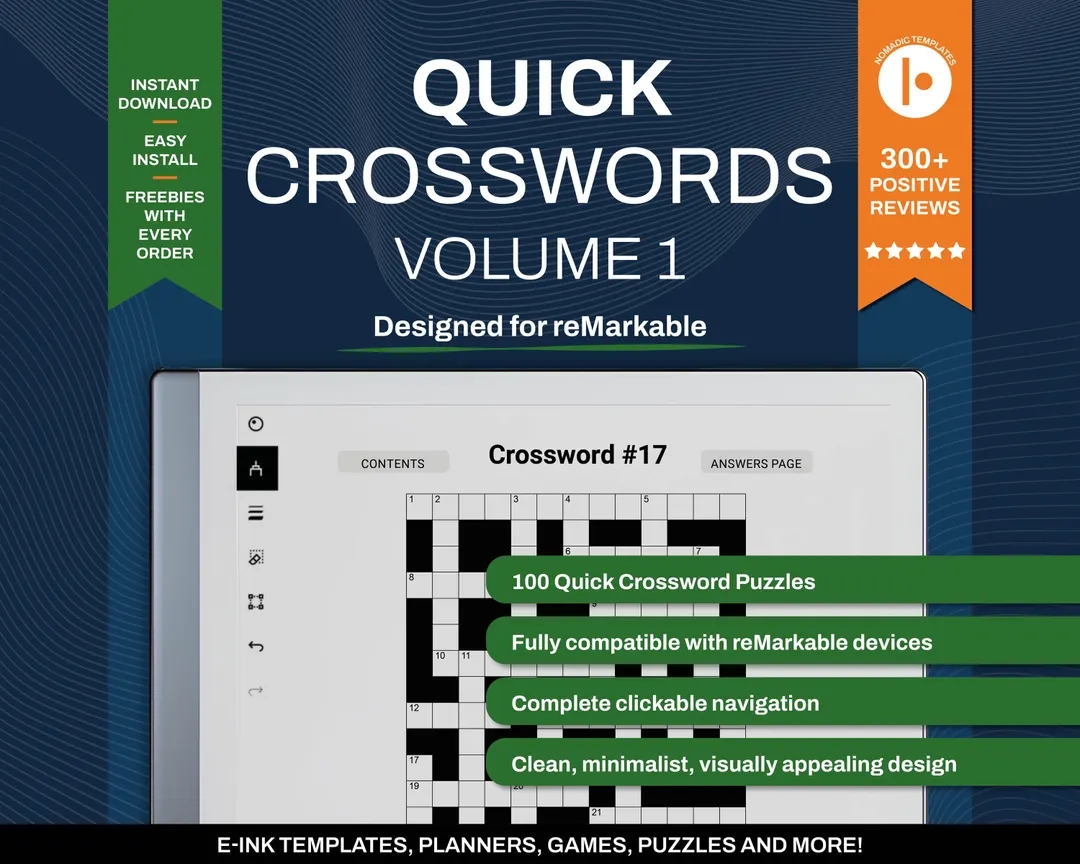 Crosswords For Remarkable Volume 1 Games And Puzzles Clickable PDF Template Digital Download With Hyperlinks For E ink Tablet Etsy Crosswords For Remarkable Volume 1 Games And Puzzles Clickable PDF Template Digital Download With Hyperlinks For E ink Tablet Etsy
