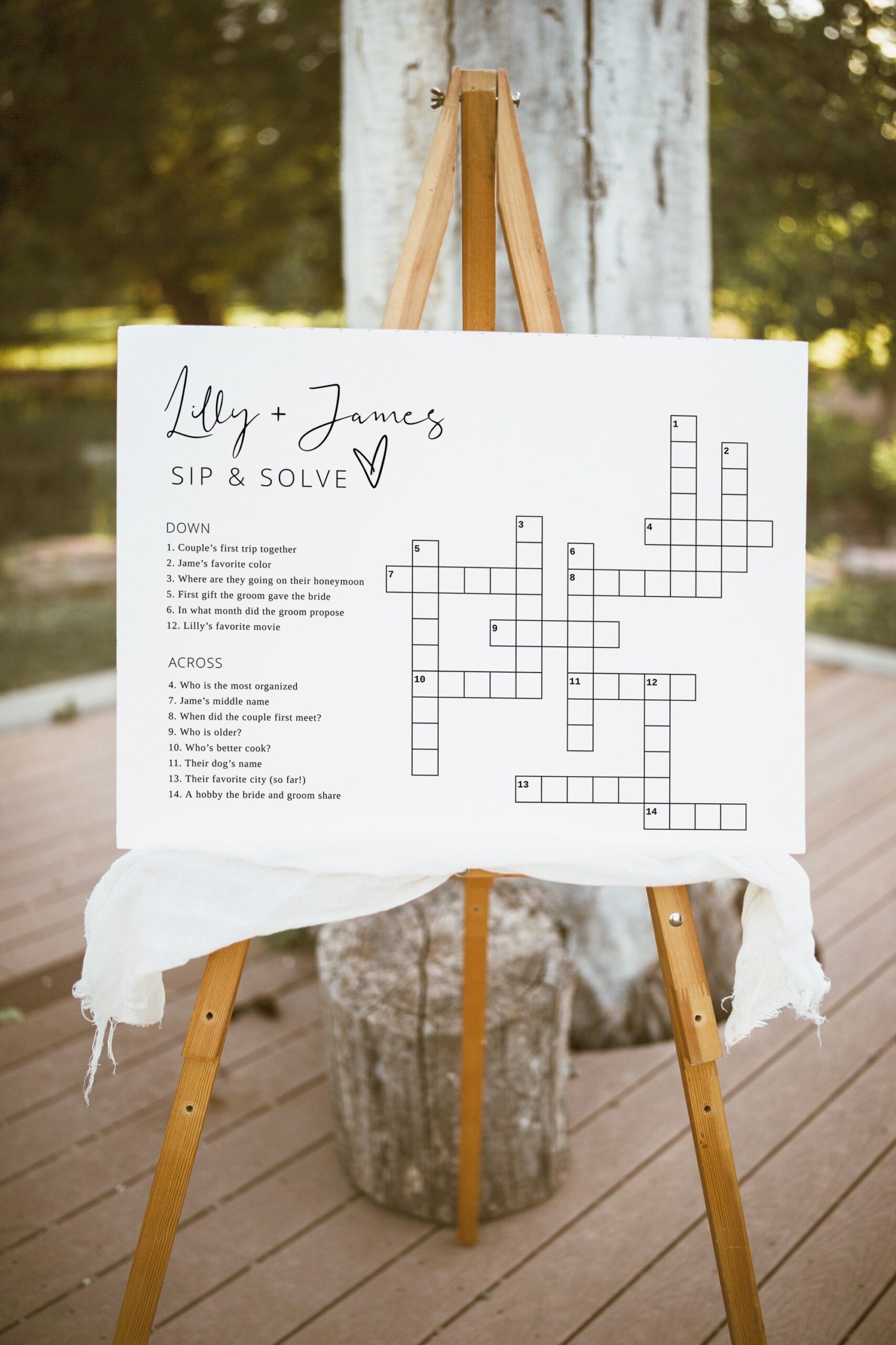 Printable Wedding Crosswords Printable Wedding Crosswords