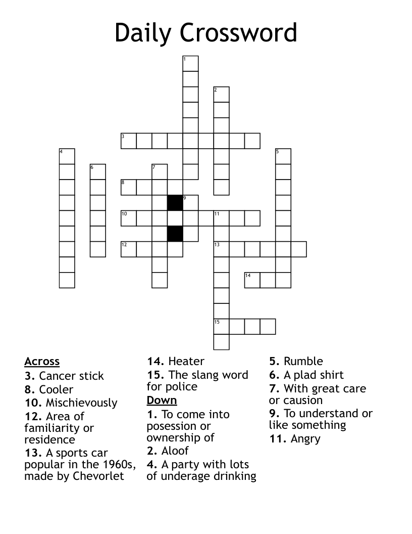 Daily Crossword WordMint Daily Crossword WordMint