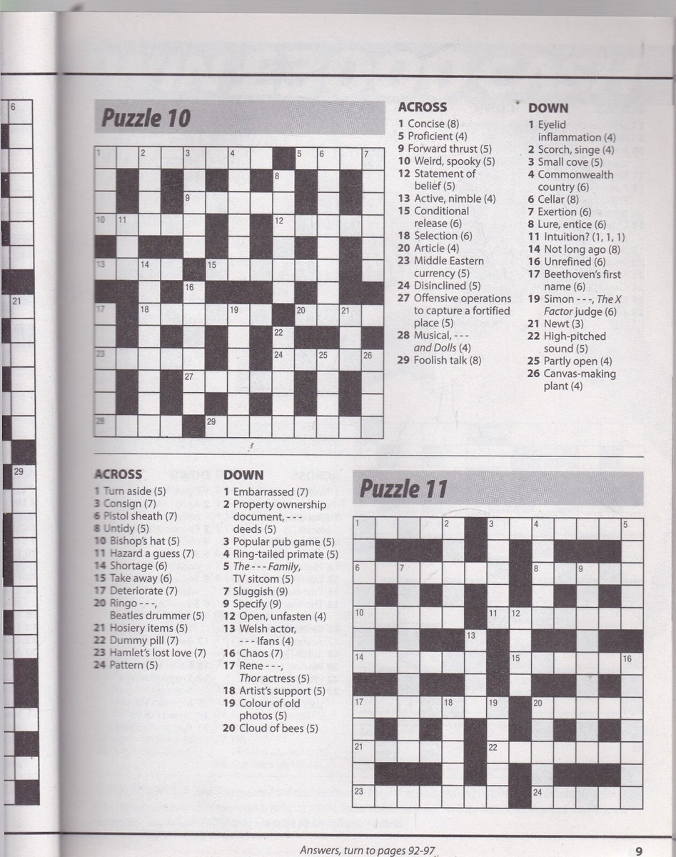 Daily Rubric Crossword Acting