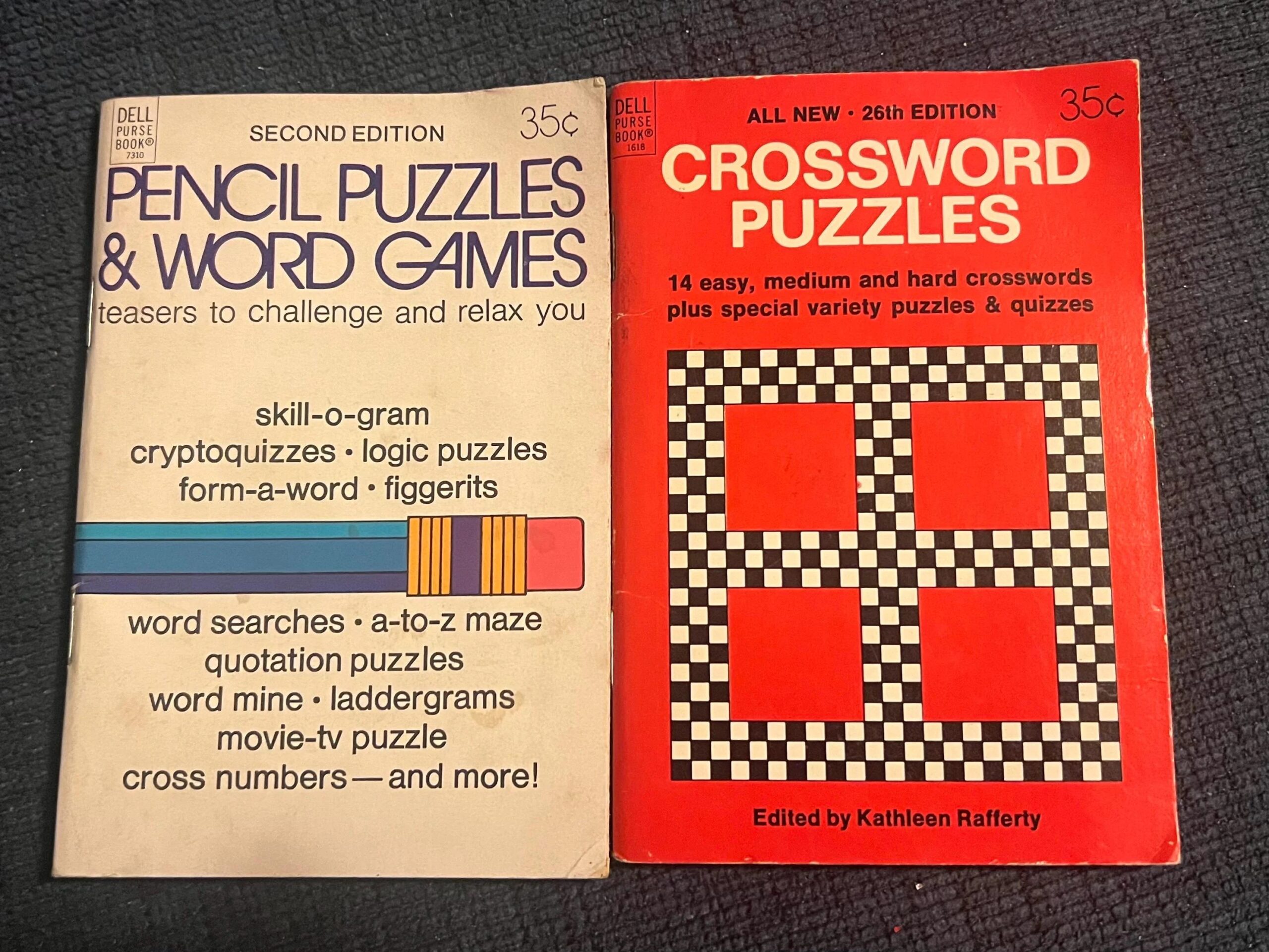 Dell Crossword Puzzles And Pencil Puzzles Word Games 1973 Etsy