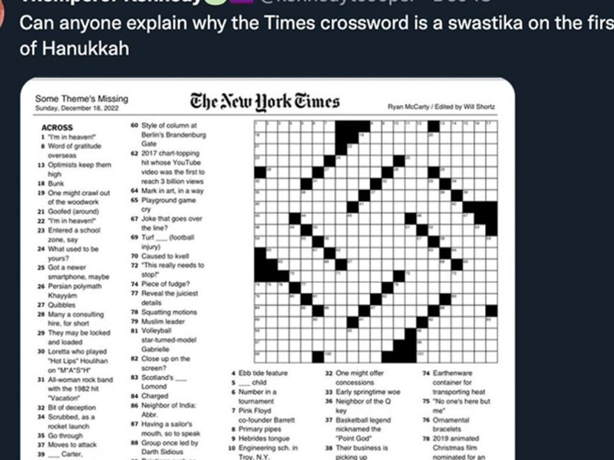 Did NY Times Publish What Some Said Was A Swastika Shaped Crossword Puzzle Snopes