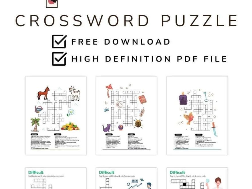 Difficult Printable Crosswords For Free Perfect For Puzzle Enthusiasts