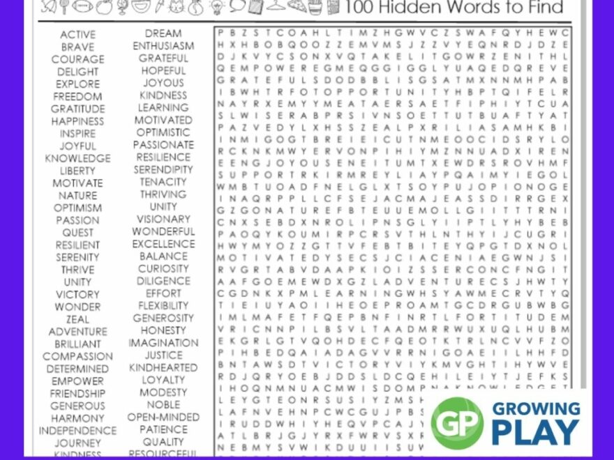 Difficult Word Search Puzzle Free Challenge Printable Growing Play