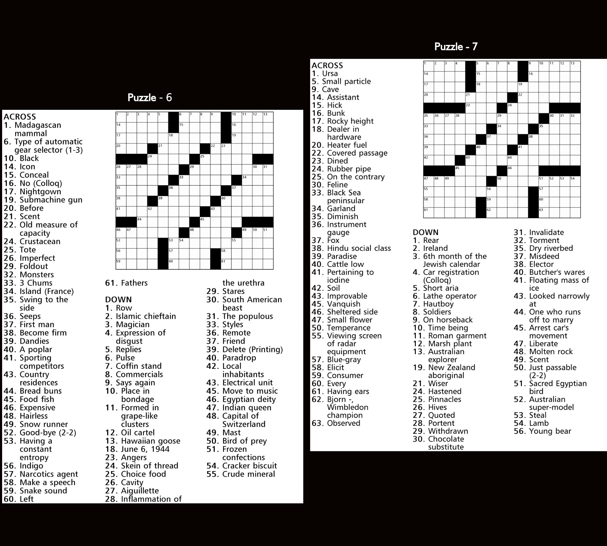 Digital Download 100 Printable Crossword Puzzles For Adults Fun Activities Book For Seniors Large Print Easy To Read Games With Solutions Etsy