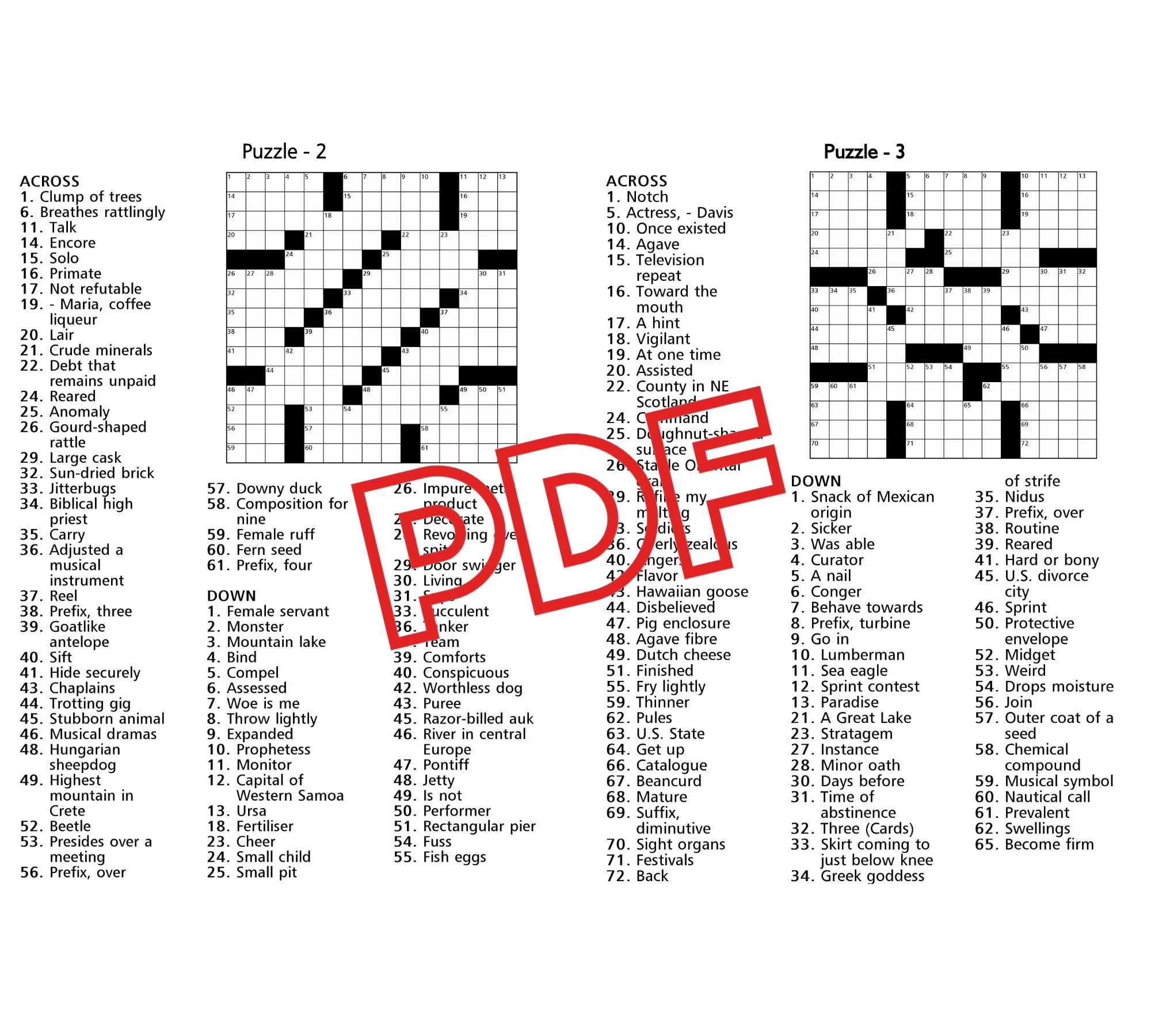Digital Download 100 Printable Crossword Puzzles For Adults Fun Activities Book For Seniors Large Print Easy To Read Games With Solutions Etsy