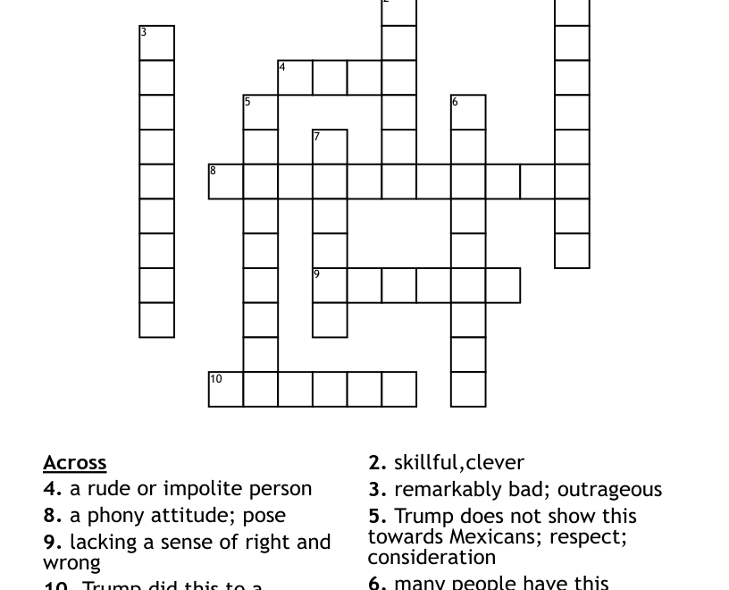 Donald Trump Crossword WordMint
