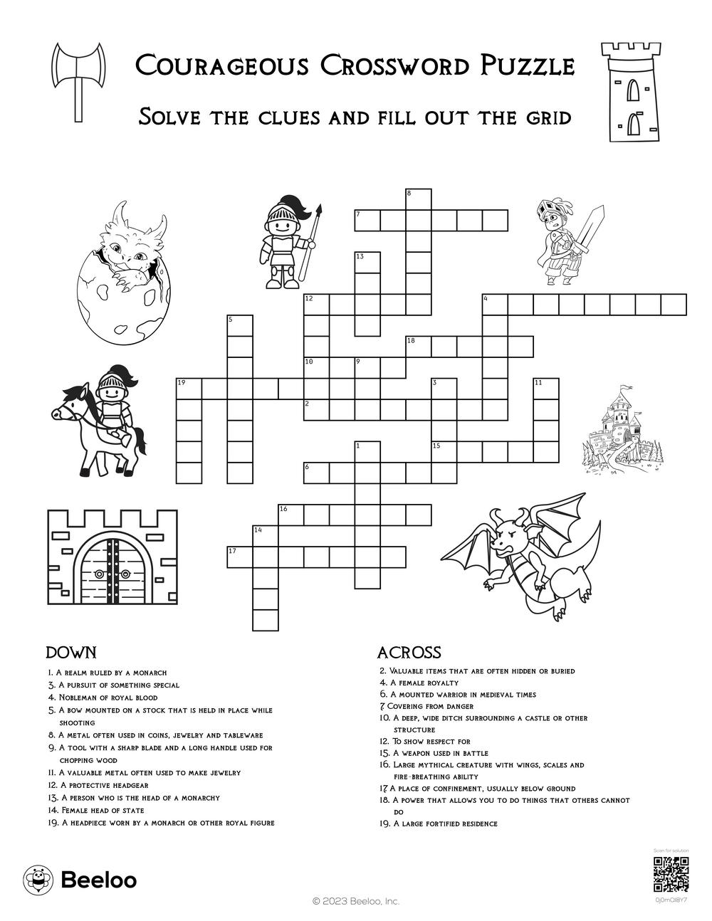 Dragon themed Crossword Puzzles Beeloo Printable Crafts And Activities For Kids