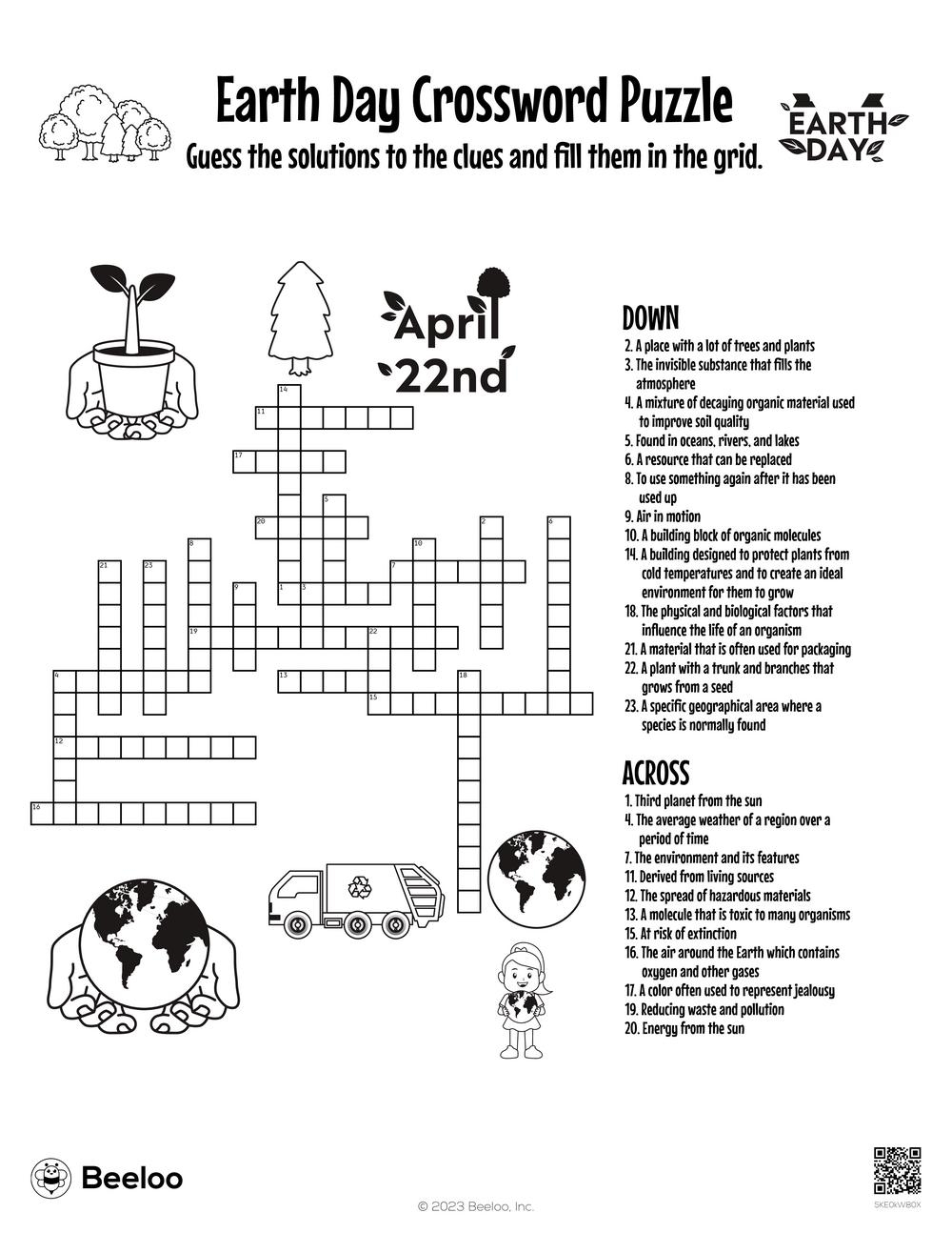 Earth Day Crossword Puzzle Beeloo Printable Crafts And Activities For Kids Earth Day Crossword Puzzle Beeloo Printable Crafts And Activities For Kids