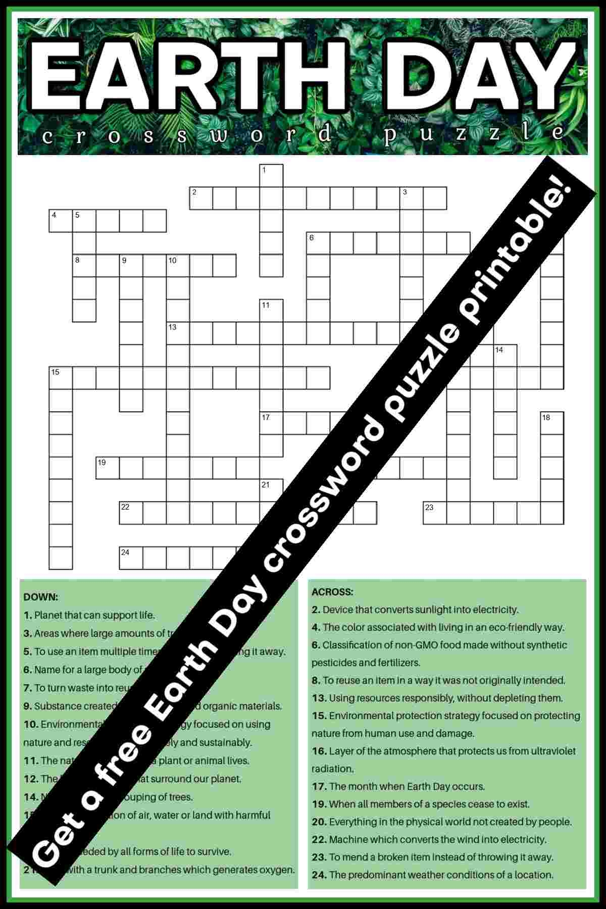 Large Print Crossword Puzzles Free Printable