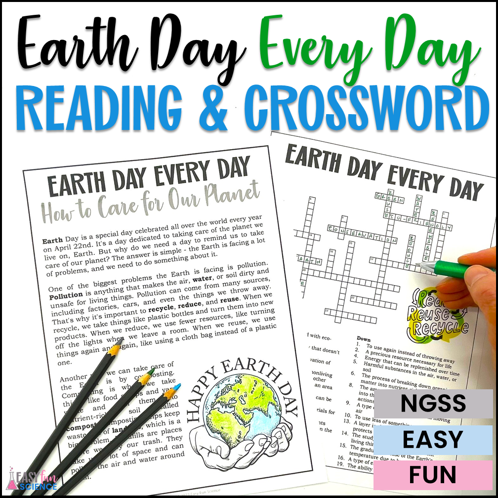 Earth Day Reading Comprehension And Earth Day Crossword Puzzle Made By Teachers